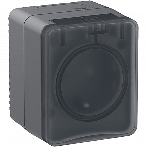 Розетка AtlasDesign Profi54 открытой установки  Schuko с заземлением со шторками с крышкой 16А Антра