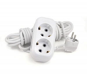 Удлинитель сетевой 3метра, 2гнезда с з аземлением ПВС 3*1 16А CE У2-Е-03 LUX