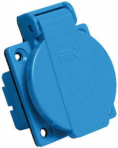 Розетка кабельная силовая панельная РП10-3 скрытая с защитной крышкой 2Р+РЕ 16А 250В IP44 (PSR61-016