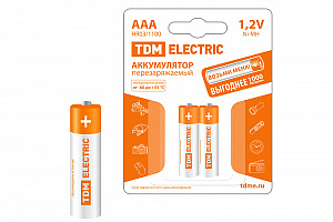Аккумулятор AAA-1100 mAh Ni-MH BP-2  SQ1702-0076 TDM