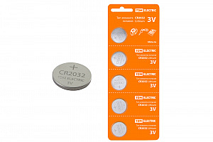 Батарейка (элемент питания) CR2032 Lithium 3V BP-5  SQ1702-0029 TDM