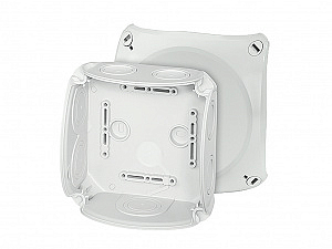Hensel DK 0600 G - Коробка пустая, 130х130х77, без клемм, 7+1 мембр. вводов, серый, IP66(62000005)