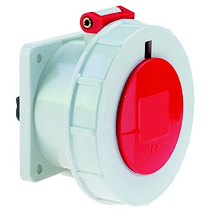 Розетка встраиваемая 32A 4п(3P+PE) 3ч, 380-440В, IP67  фланец 75х75 Bals 13021 (реф)РКБ