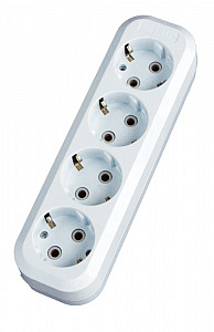 Колодка удлинителя "Эксперт" 4 гнезда/розетки 16А 3,5кВт с заземлением EKF Simple