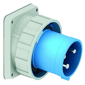 Вилка встраиваемая наклонная 125А 3п(1P+N+PE) 6ч, 230В, IP67 фланец 130х120 Bals 2736