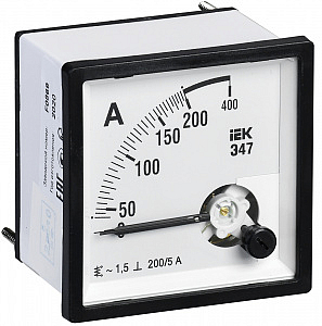 IEK Амперметр Э47 200/5А класс точности 1,5 72х72мм (IPA10-6-0200-E)