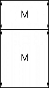 Панель с монтажной платой 2ряда/4 рейки 2M0A  ABB