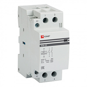 Контактор 32А 2NО (2 мод.)  Кат=230в модульный КМ (km-2-32-20) EKF