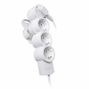 Удлинитель 4 гнезда/розетки 5 метров с/з 10А ПВС 3x0,75 (32013 7) Duwi Quick Fix