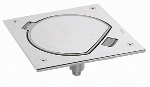 Simon Connect Розеточный блок напольный неукомплектованный IP66 на 1 модуль K45, сталь KSE0-23-72