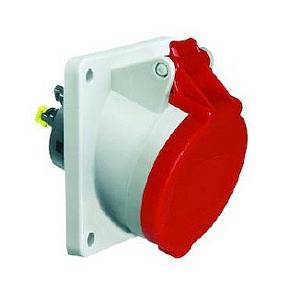 Розетка встраиваемая наклонная 32A 5п(3P+N+PE) 6ч, 400В, IP54 85х85 Quick-Connect Bals 12963