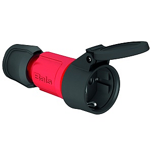 Розетка кабельная Schuko 16A 3п(2P+PE) 250В, IP54 красный MULTI-GRIP Bals 7489