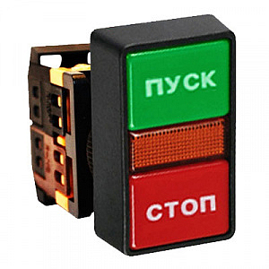 Кнопка управления AS-22N "Пуск-Стоп" прямоугольная 220В NO+NC pbn-as-rec EKF