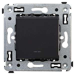 Переключатель 1-кл. СП Avanti "Черный матовый" 